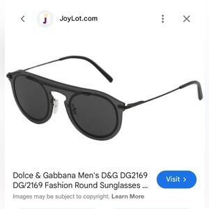 Dolce & Gabbana Men's Dark Round Sunglasses